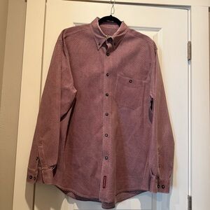 The Territory Ahead Mens XL Silk Cotton Long Sleeve Button Up Shirt Light Purple